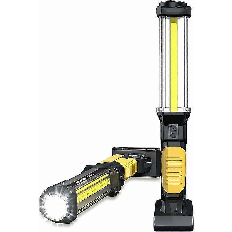 Rechargeable Led Portable Work Light 1500 Lumens Cob Portable Mechanic Lamp with Magnetic Base and Hook for Repair 1 Piece