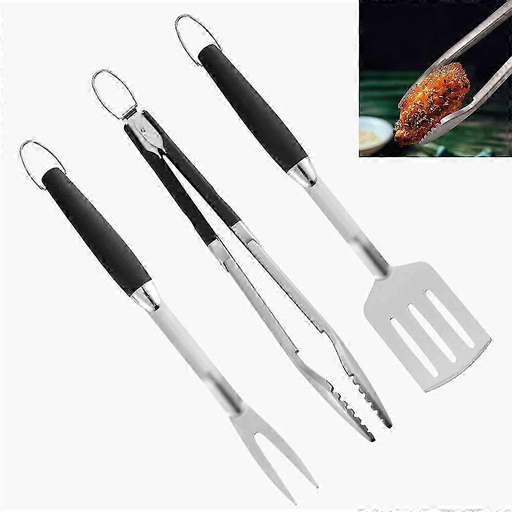 Barbecue Tool Set Including Tongs Spatula and Fork for Barbecue Accessories Kit