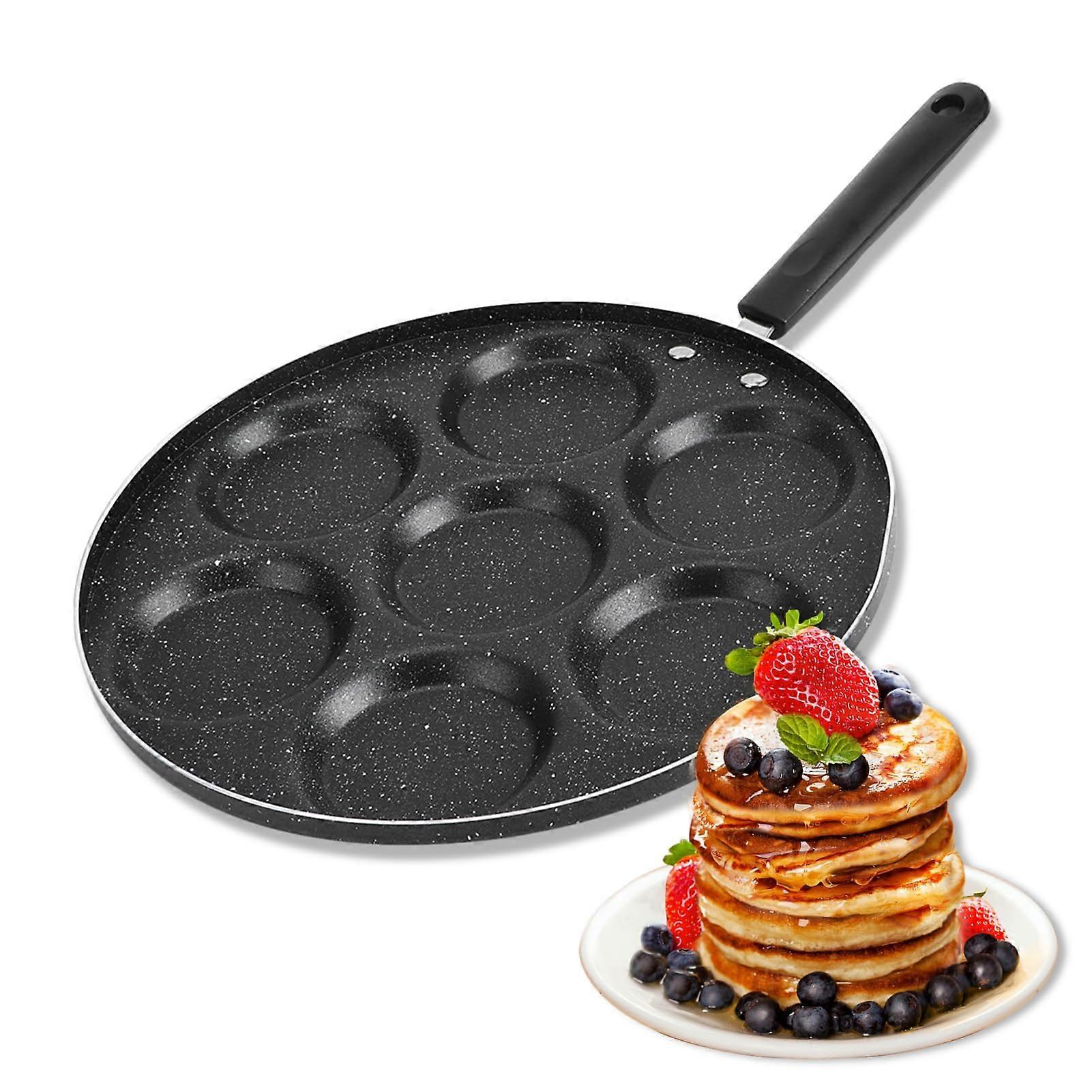 7 Holes Frying Pan for Breakfast Omelet and Pancake Maker