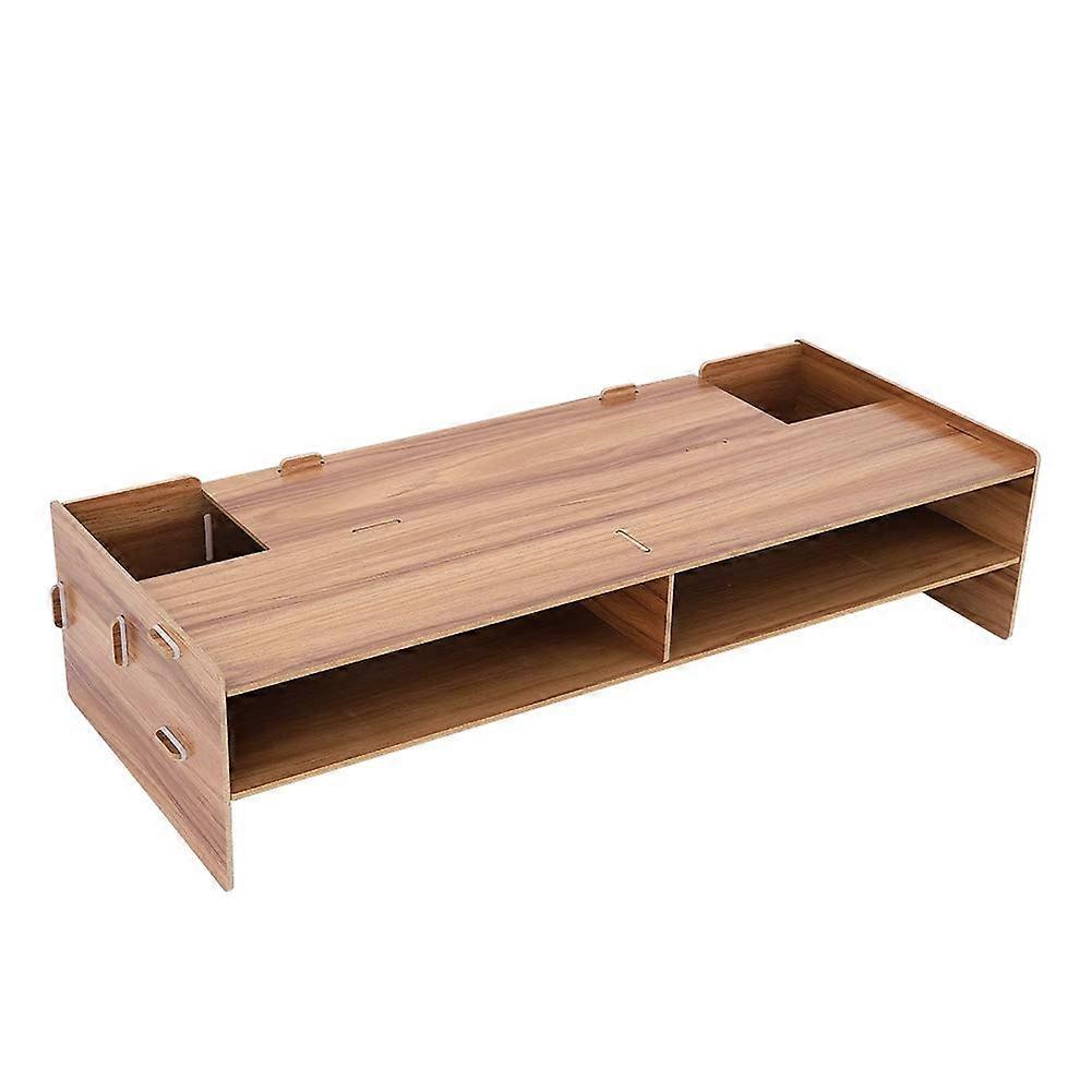 Monitor Stand Shelf for Desktop Computers and Laptops - MDF Material with Storage Rack for Office and Home Use