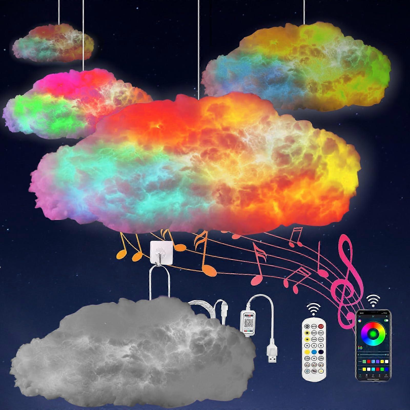 Cloud LED bedroom light, very creative night lighting kit, music synchronization application