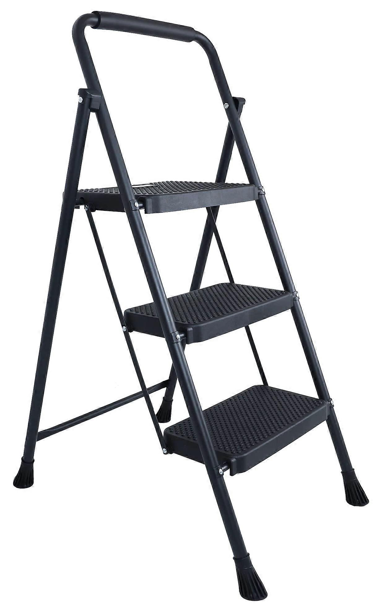 Wide Slip Pedal, 330 LBS Robust steel ladder, 3-step 3-Step, upgrade step with retail