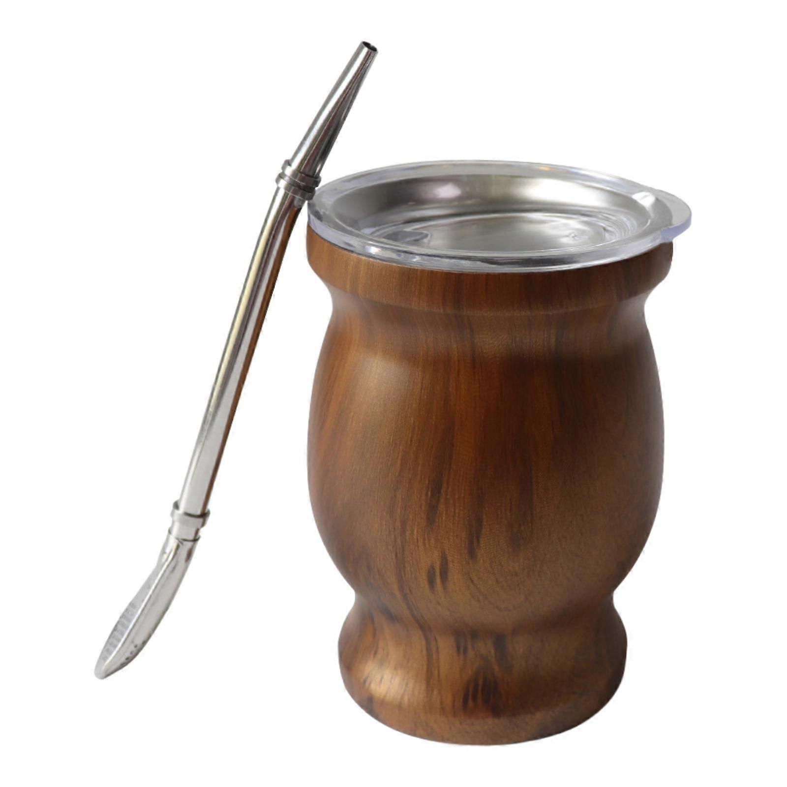 Yerbaメイトカップキットティーカップ断熱ギフトポータブル二重壁8オンス