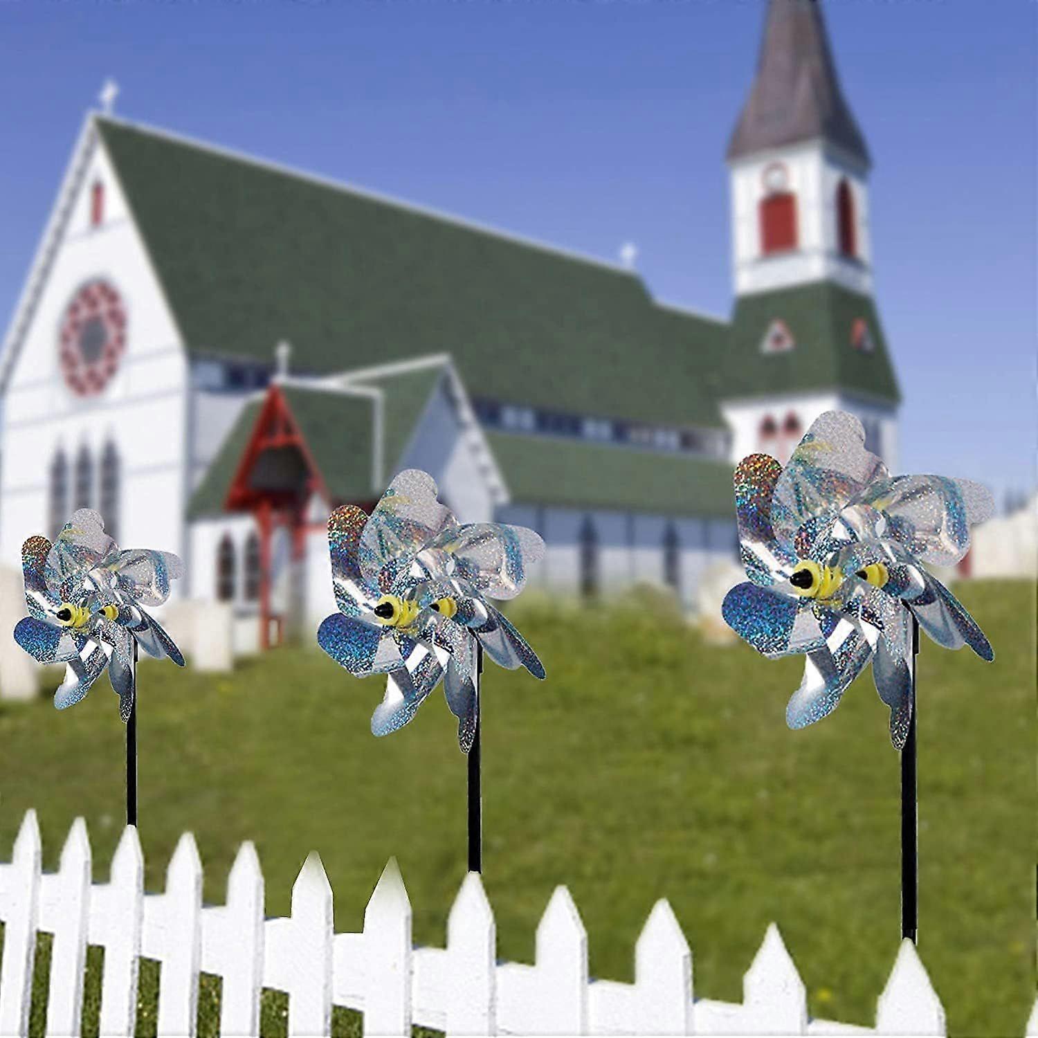 6 Pack Reflective Bird Repellent Windmills