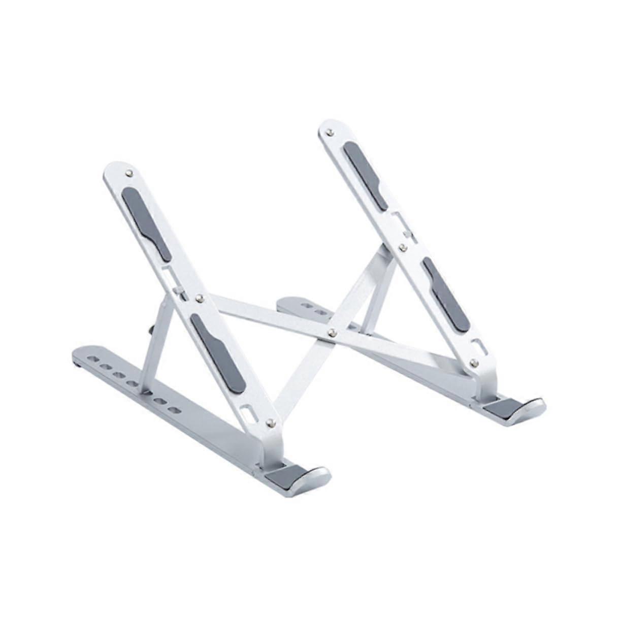 Adjustable Aluminum Laptop Stand - Foldable Ergonomic Laptop Holder for Improved Cooling and Comfort, Compatible with All Laptops