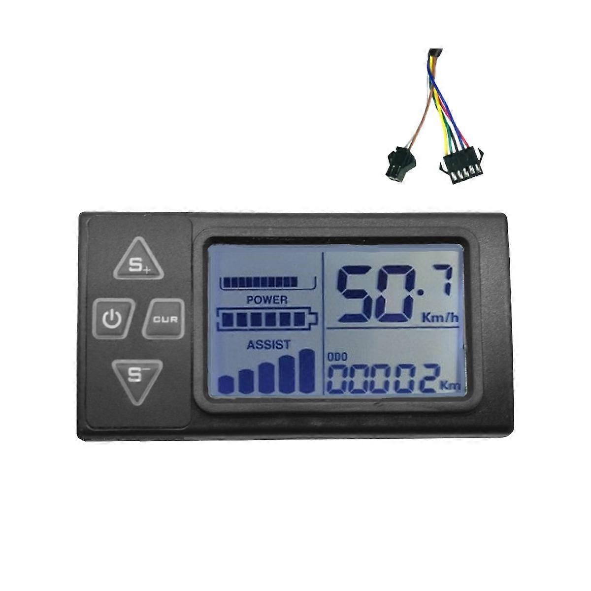 24V 36V 48V 60V S861 LCD Ebike Display Dashboard Meter for Electric Bike BLDC Controller Control Panel(SM Plug)