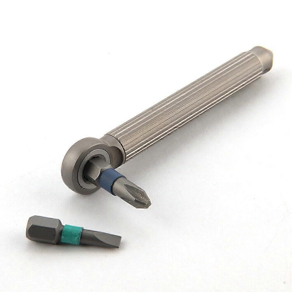 Titanium S2 Steel Multi-Tool Credit Card Size Tool with Screwdriver for Pocket Outdoor Keychain Use