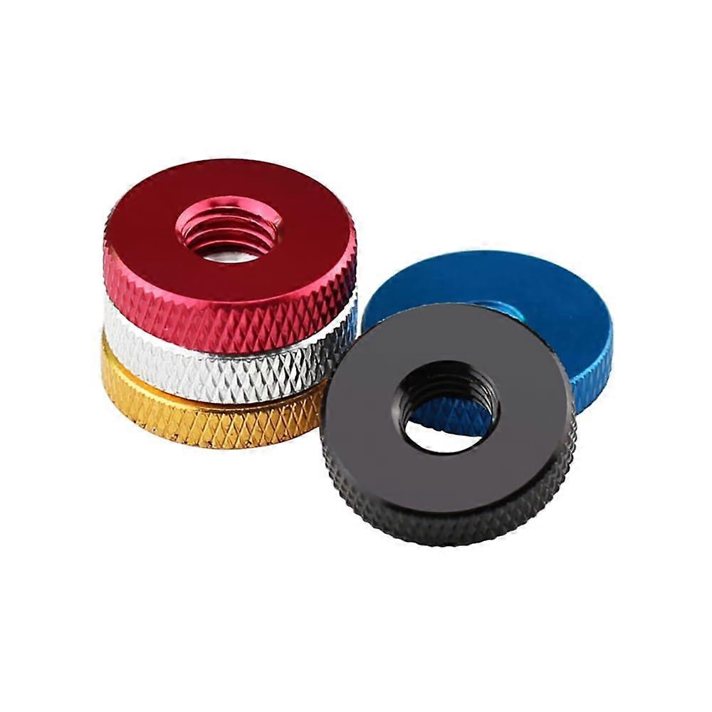 M5 M6 M8 M10 M14 M16 Aluminum Alloy Knurled Thumb Nuts for RC Airflame Toys, Black, Size: M5xD10x3