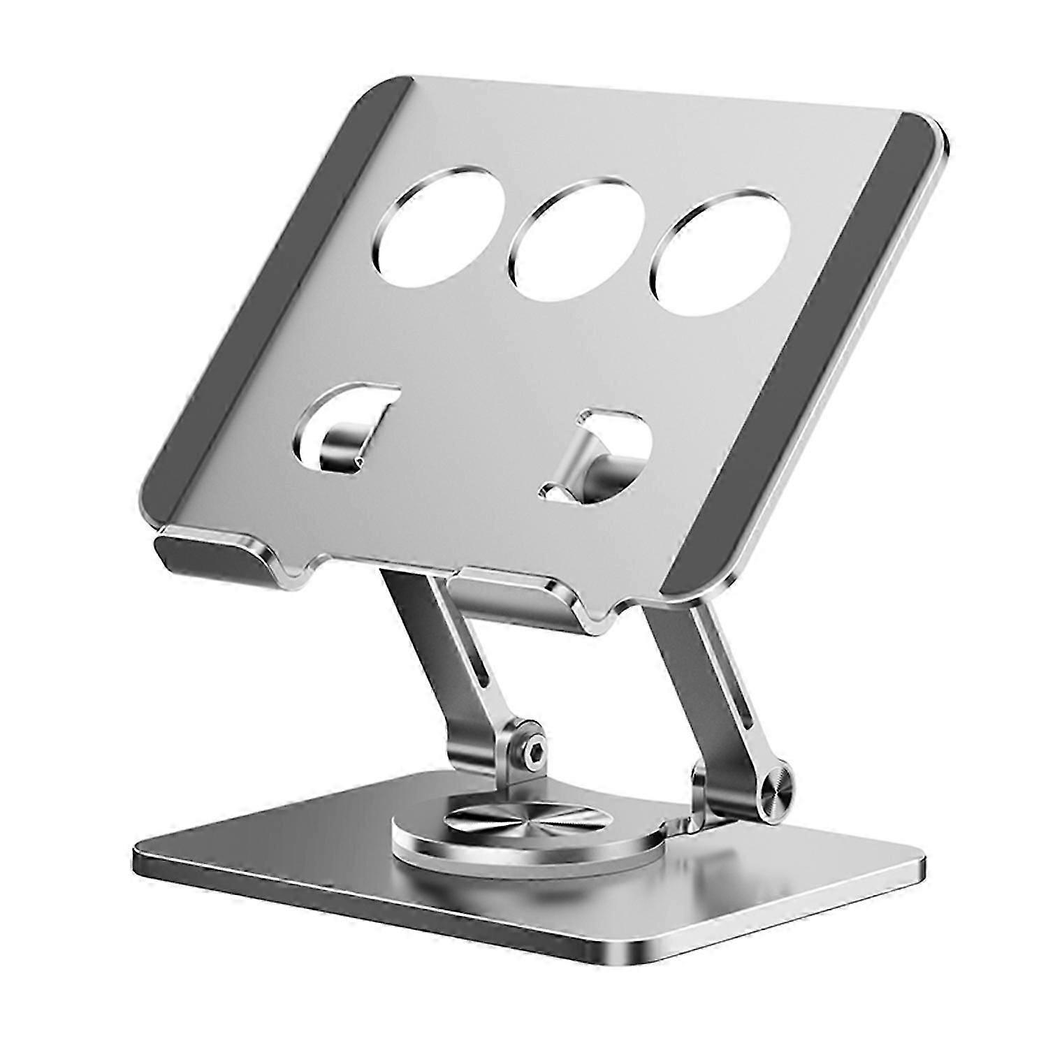 J59 Aluminum Alloy Desktop Stand 360 Degree Rotating Tablet Holder Height Adjustable - Grey