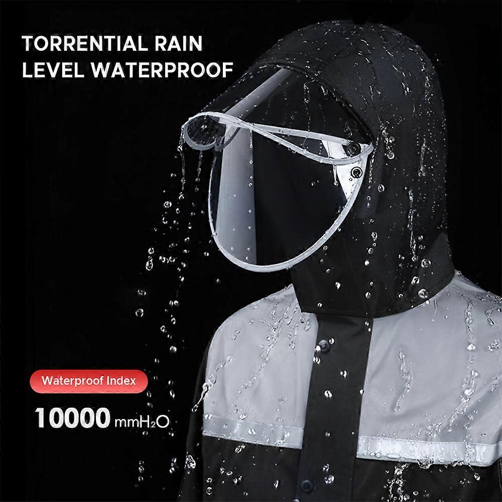 Men Split Rain Suit Waterproof Rain Coat and Rain Pant Set Reflective Rain Gear