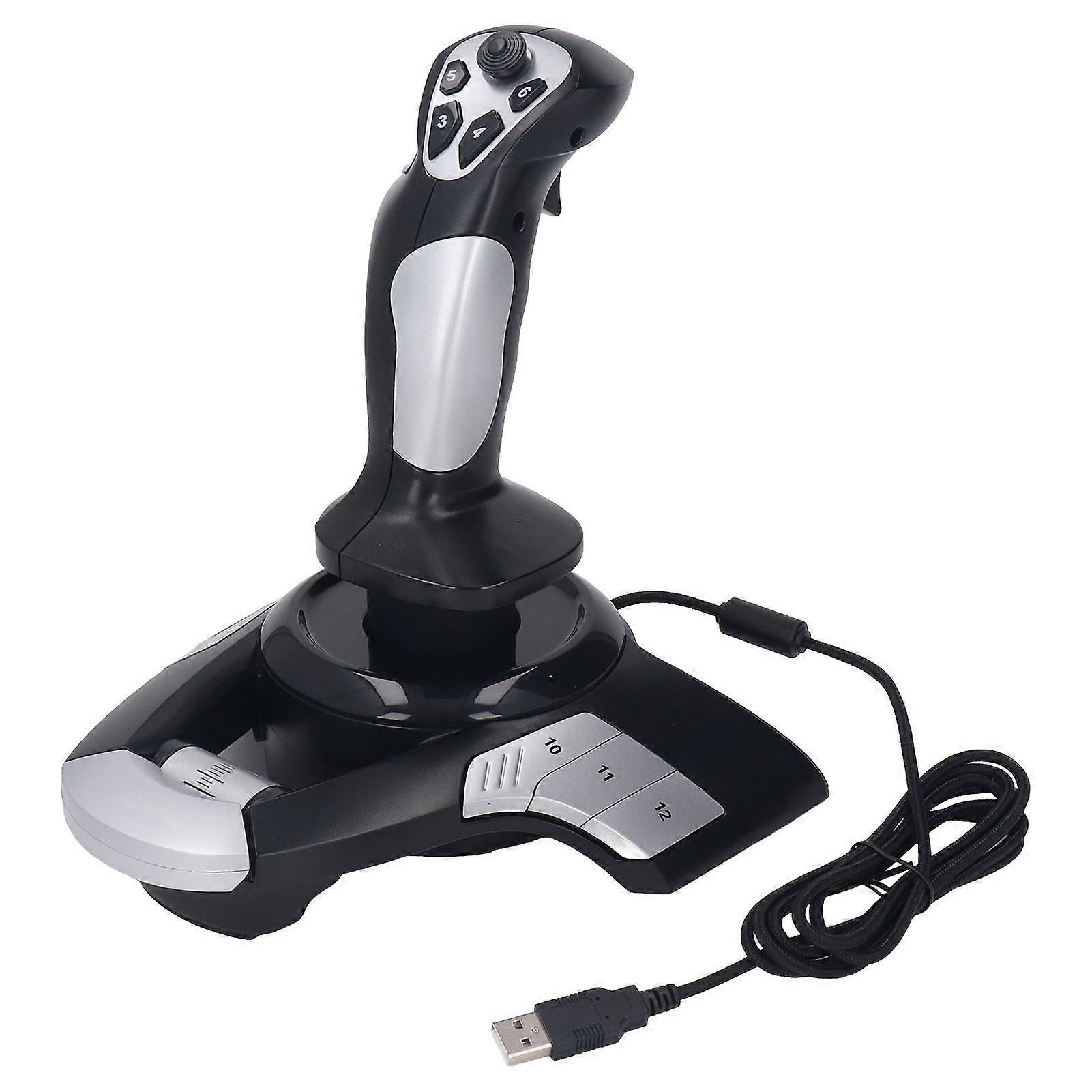 Flight Joystick 3D USB Wired Flight Simulator Stick Joystick Controller with Vibration Function