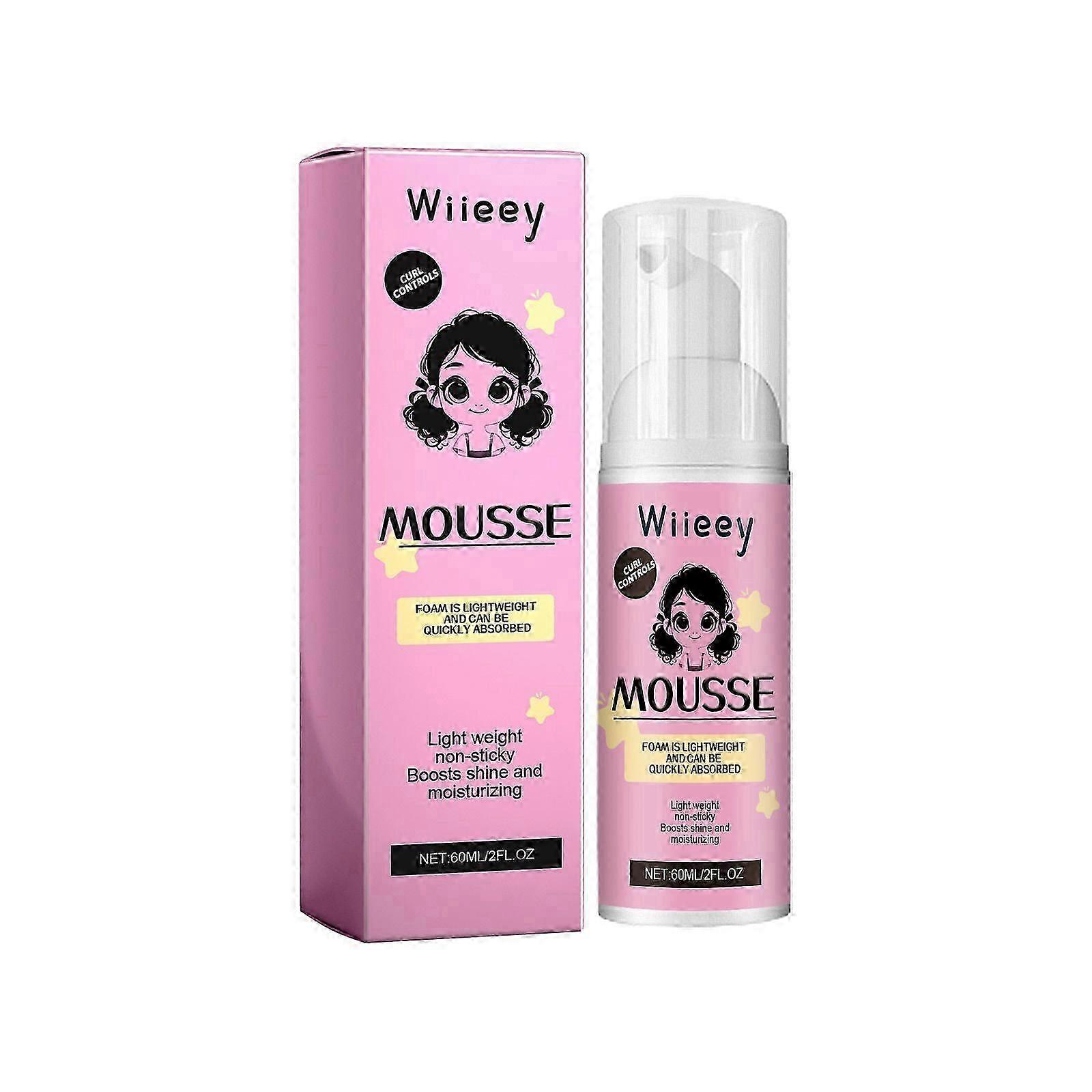 Wiieey Shaping Foam Mousse Anti-Frizz Fragrance Moisturizing Fluffy Elastin Keep Curly Shaping Mousse