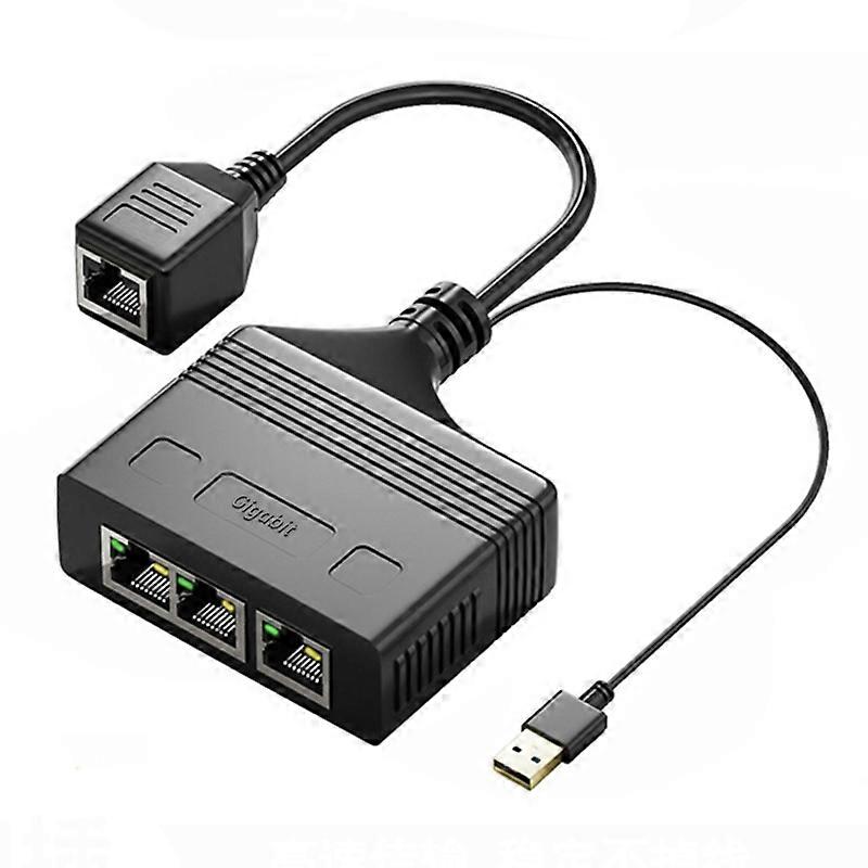 Vrouwelijke RJ45 3-in-1 Gigabit netwerksplitter Kabel Ethernet-netwerkkoppeling