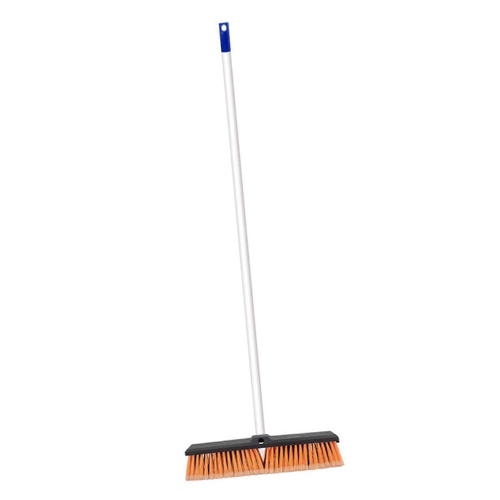 Heavy Duty Broom with Adjustable Handle, Versatile Garden Brush for Outdoor Deck, Patio, Driveway Cleaning
