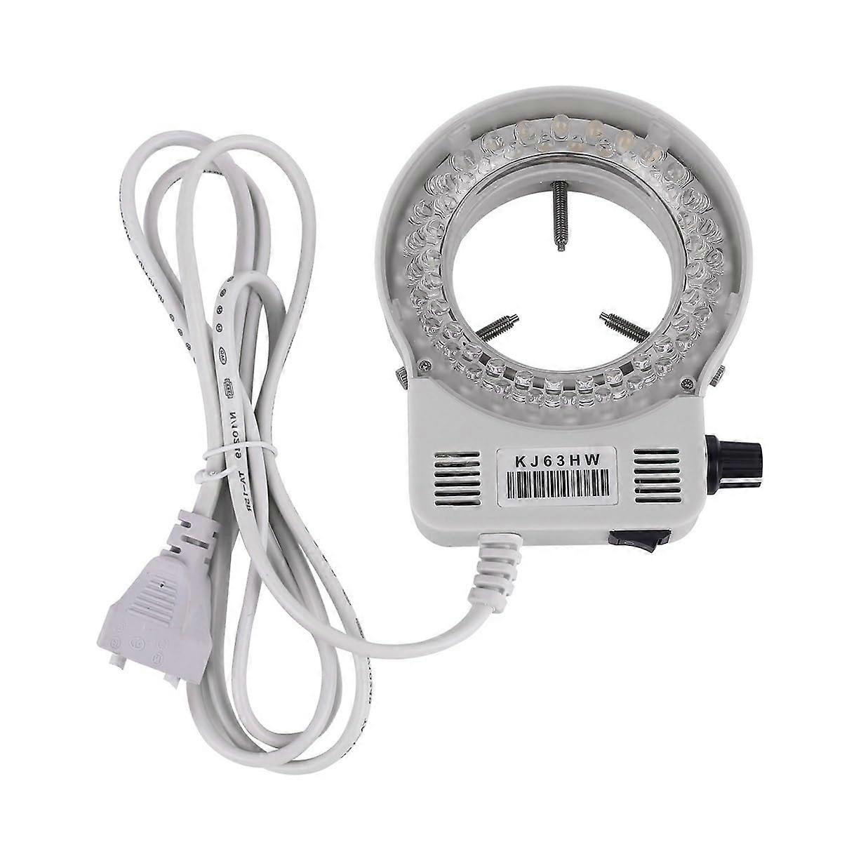 Microscope 52-LED Miniscope Ring Light, Adjustable Lamp, White, 52 LEDs For Microscope