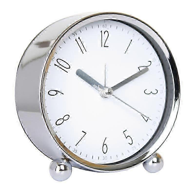 Metal Shell Round Desktop Alarm Clock