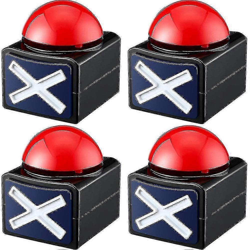 4pcs Game Buzzer,game Buzzer Alarm Sound Play Button With Light Trivia Quiz Got Talent Buzzer Game