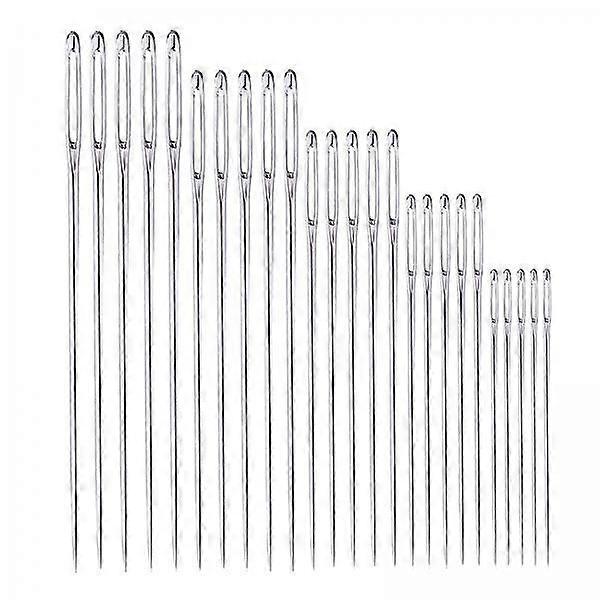 3x25Pcs Large-eye Sharp Needles Knitting Hand Sewing Darning Embroidery