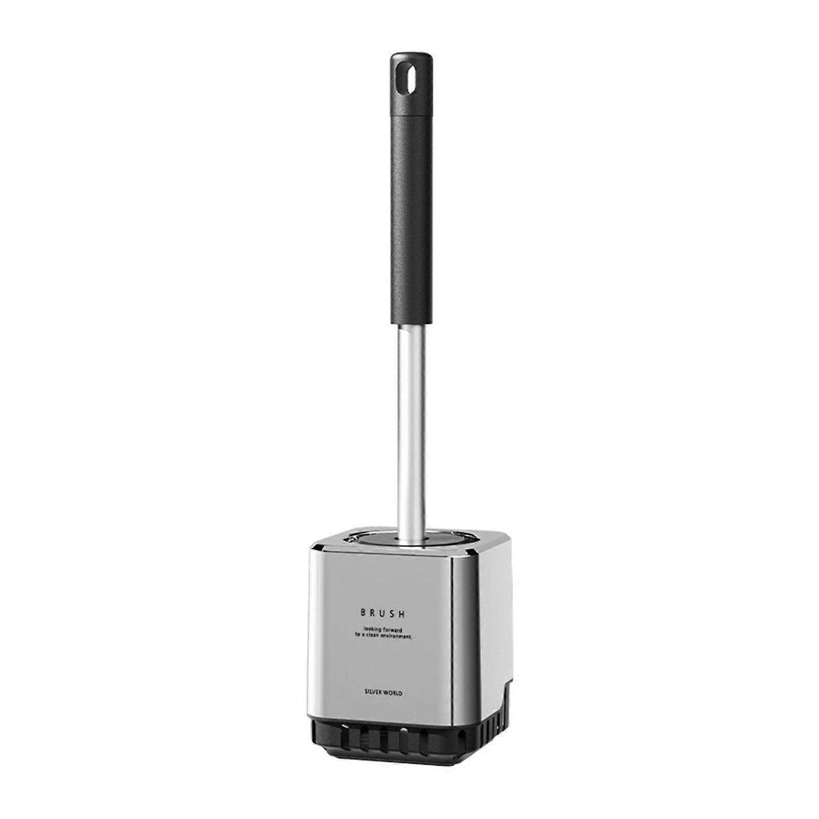 Long Handle Space Saving Toilet Brush Wall Mounted For Bathrooms Soft Durability Bristles Stains Resistant Quick Setups