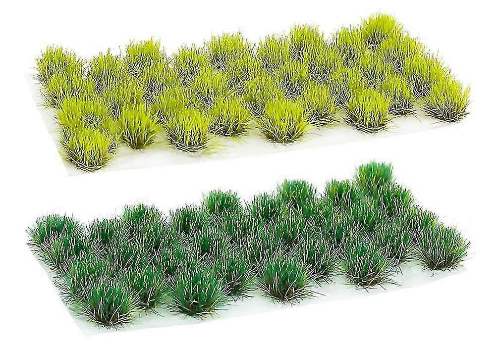 2-delt 64 tuft kunstgress modellgress med moderne skogsdesign for DIY jernbane og tog landskap