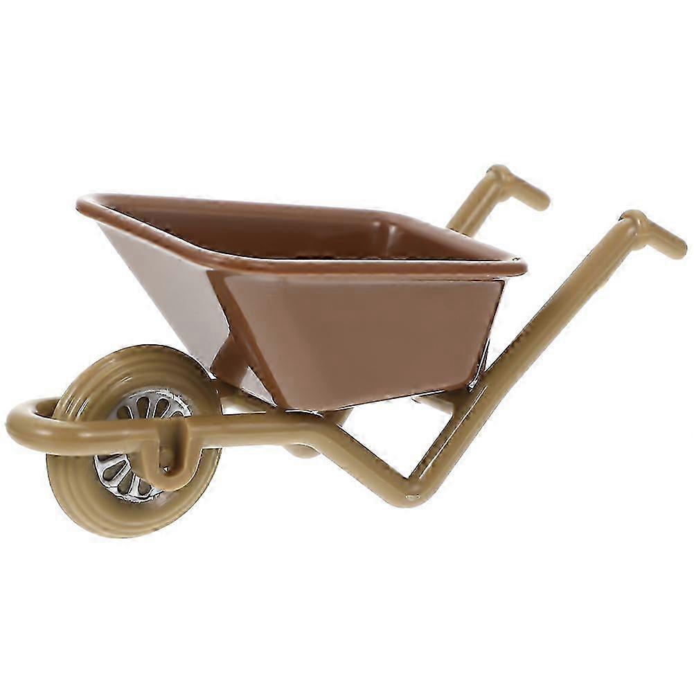 Tiny Cart Model Mini Garden Trolley Model Miniature Cart Ornament Mini Farm Trolley Model