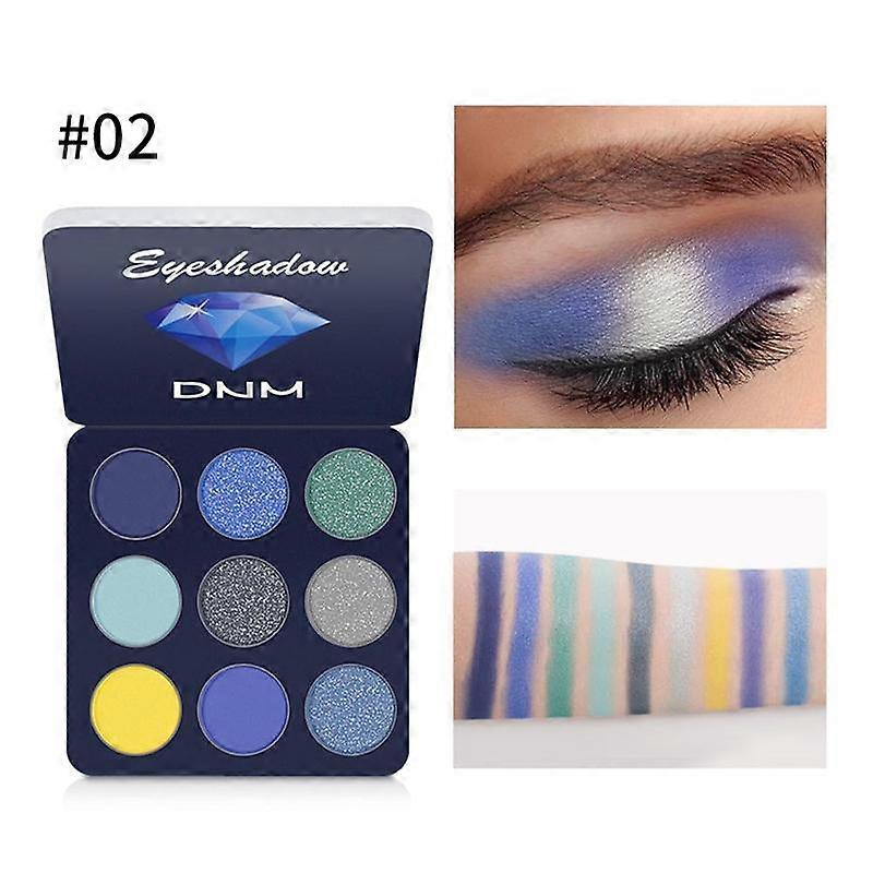 9-Color Eyeshadow Palette Long Lasting Waterproof Highly Pigmented Shimmer Matte Makeup Glitter All Skin Tones