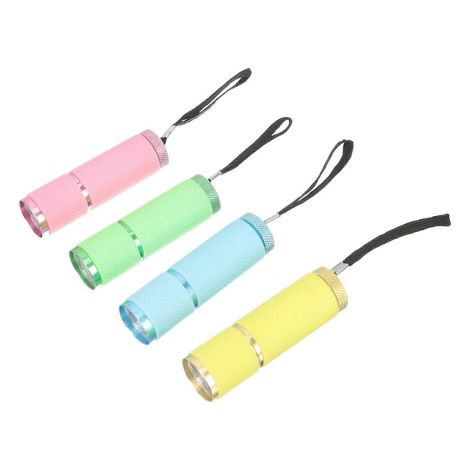4PCS Compact LED Flashlights Portable Multi Use Torches for Outdoor Camping Hiking Emergency Lighting (Batteries Not Included)