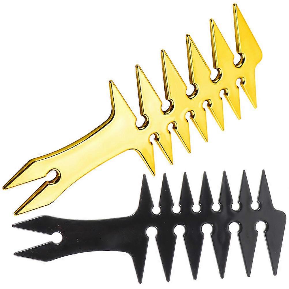 Multi-Function Retro Hairdressing Combs for Styling with 2Pcs Assorted Colors