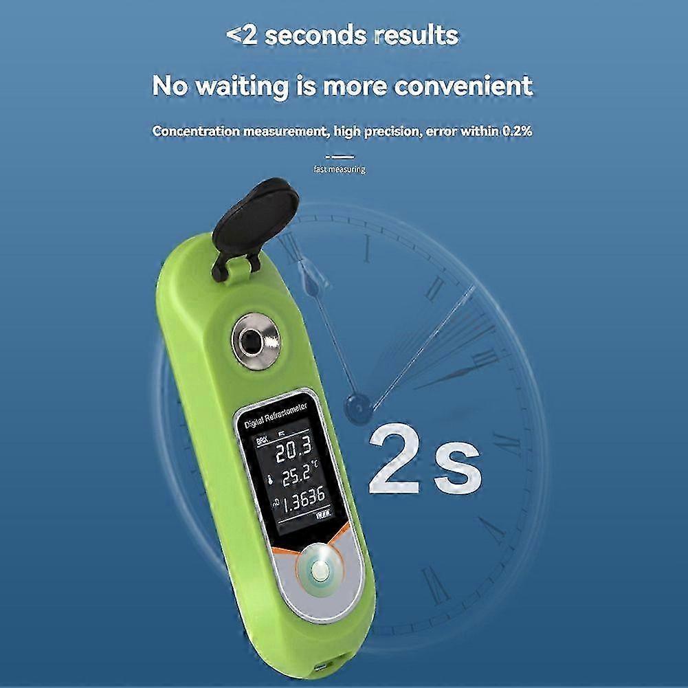 Digital Refractometer LCD Display 0-35% Fruit Juice Sugar Meter Refractometer for Food, Fruits andAs Shown SZRH