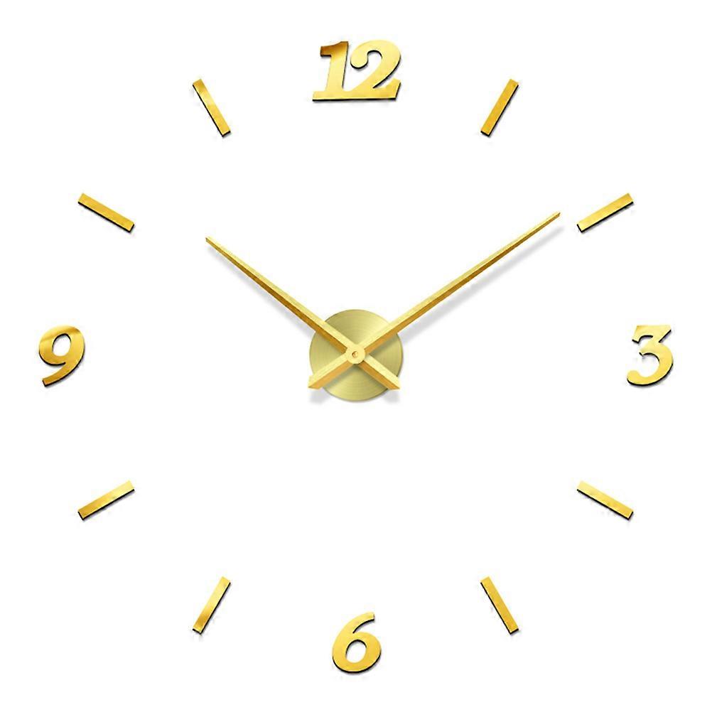 Oversized Wall Clock Acrylic Decor Clock Livingroom Mute Core Easy to Read 1Pack