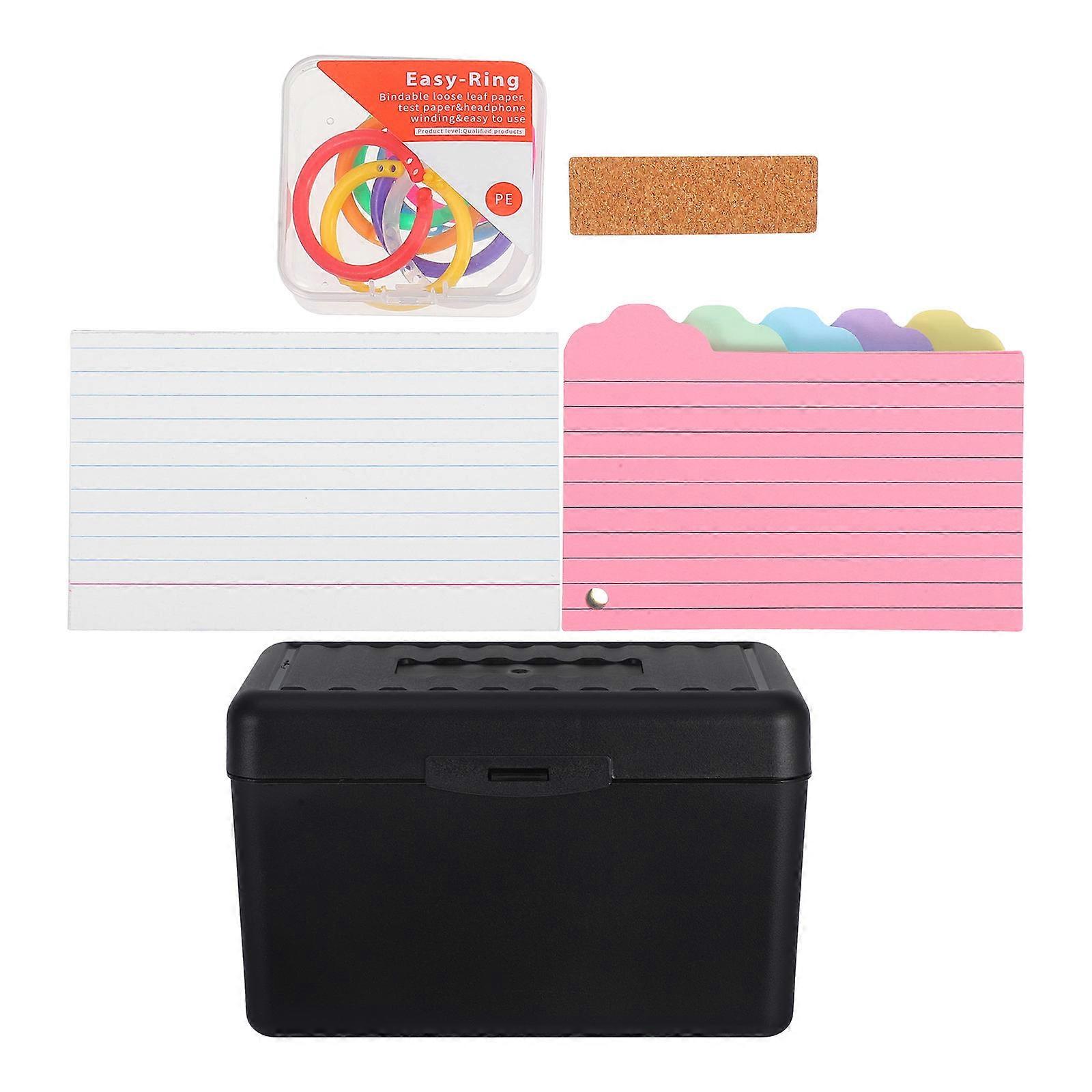 Note Card Organizer Index Card Organizer Box Students Simple and Elegant Design Storage 1Set