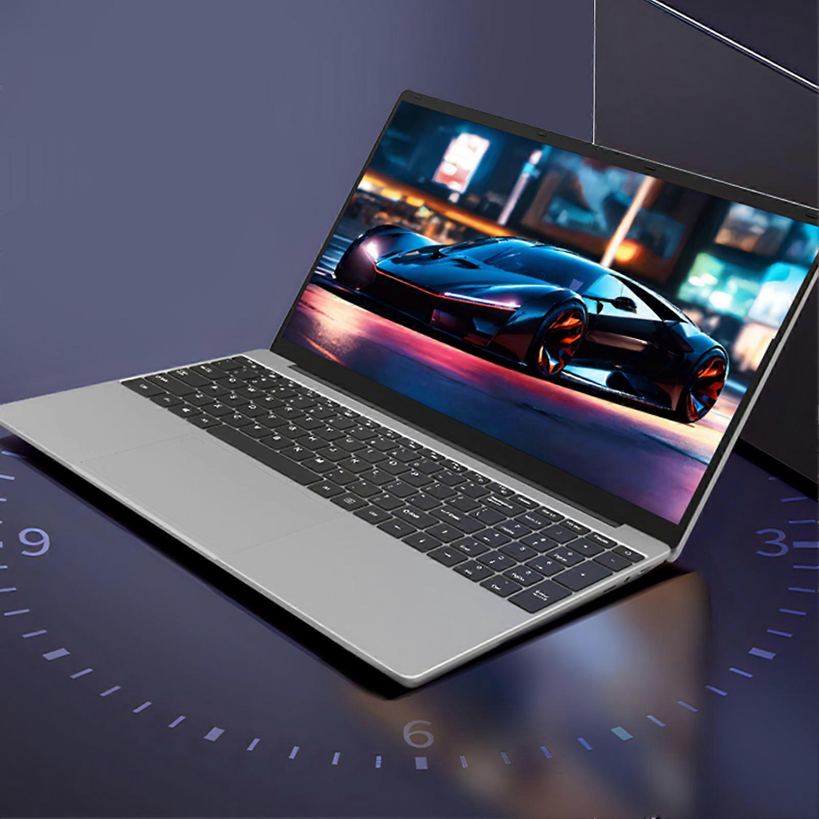 15.6inch Laptop Full HD IPS Display Ultra Slim 2.4GHz 5GHz BT 4.2 Fingerprint Sensor Laptop Computer for N5100 CPU Processor 2MP Webcam for Win 11 UK