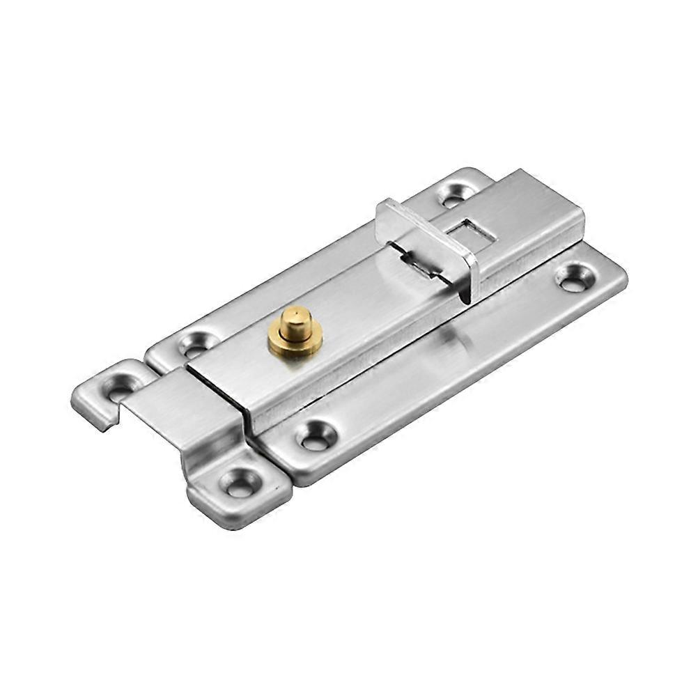 Loquet en acier inoxydable de forme carrée Ressort automatique Argent Pouce Pour Portes Et Portails 1Pack