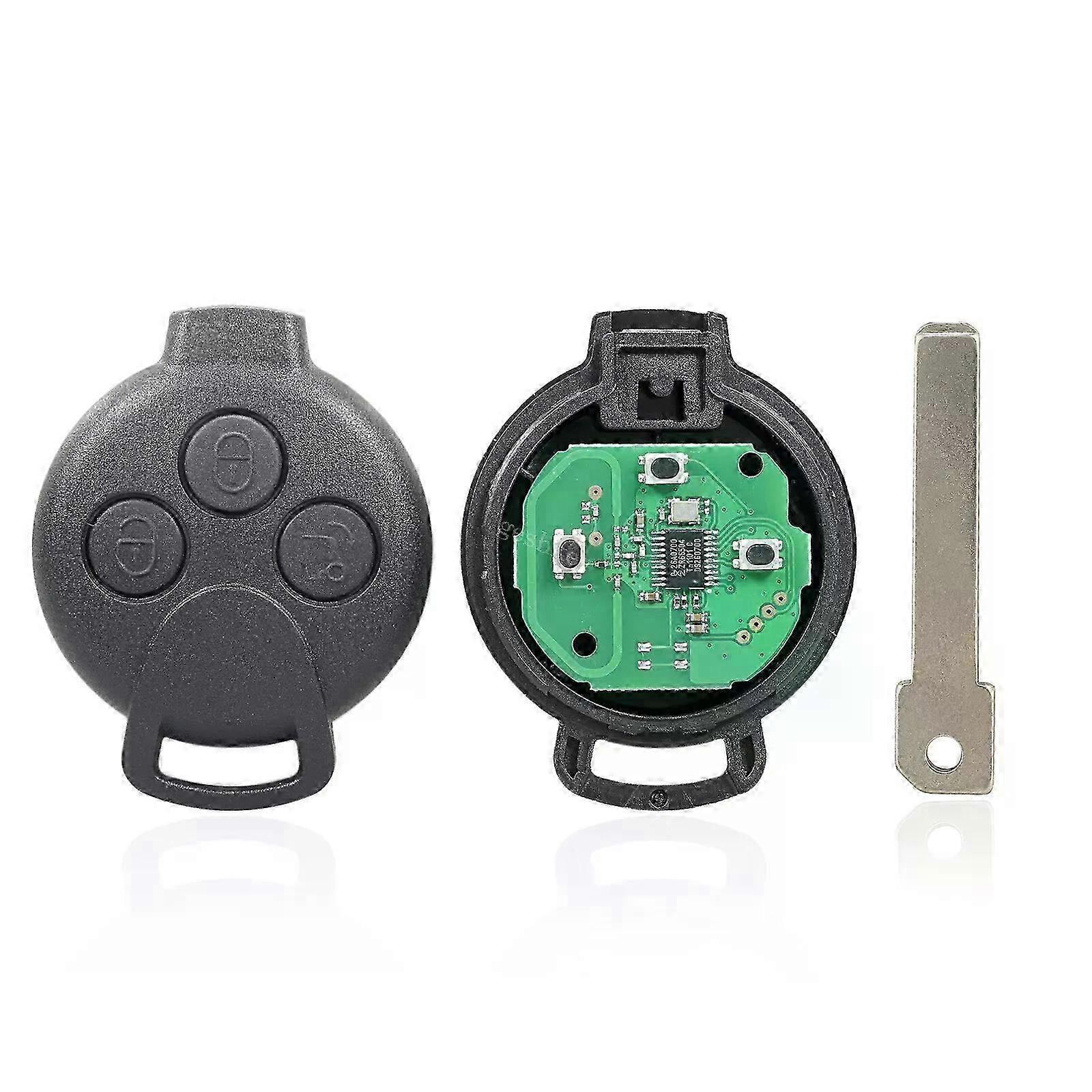 For 2007 - 2015 smart fortwo 451 3-button remote key 434mhz pcf7941 chip p