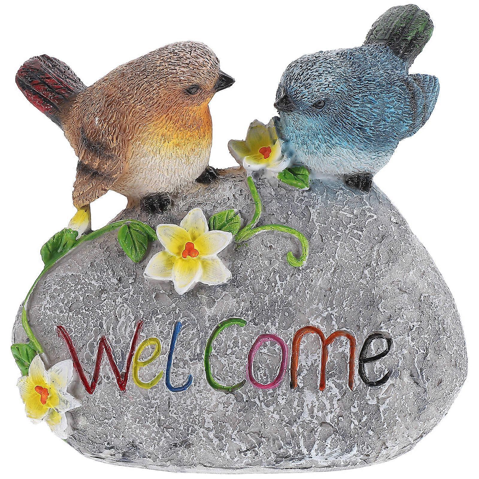 Cute Animal Resin Sculpture Bird Shape Desktop Decor Office Accessory 15X6X14CM High Simulation 1 Piece