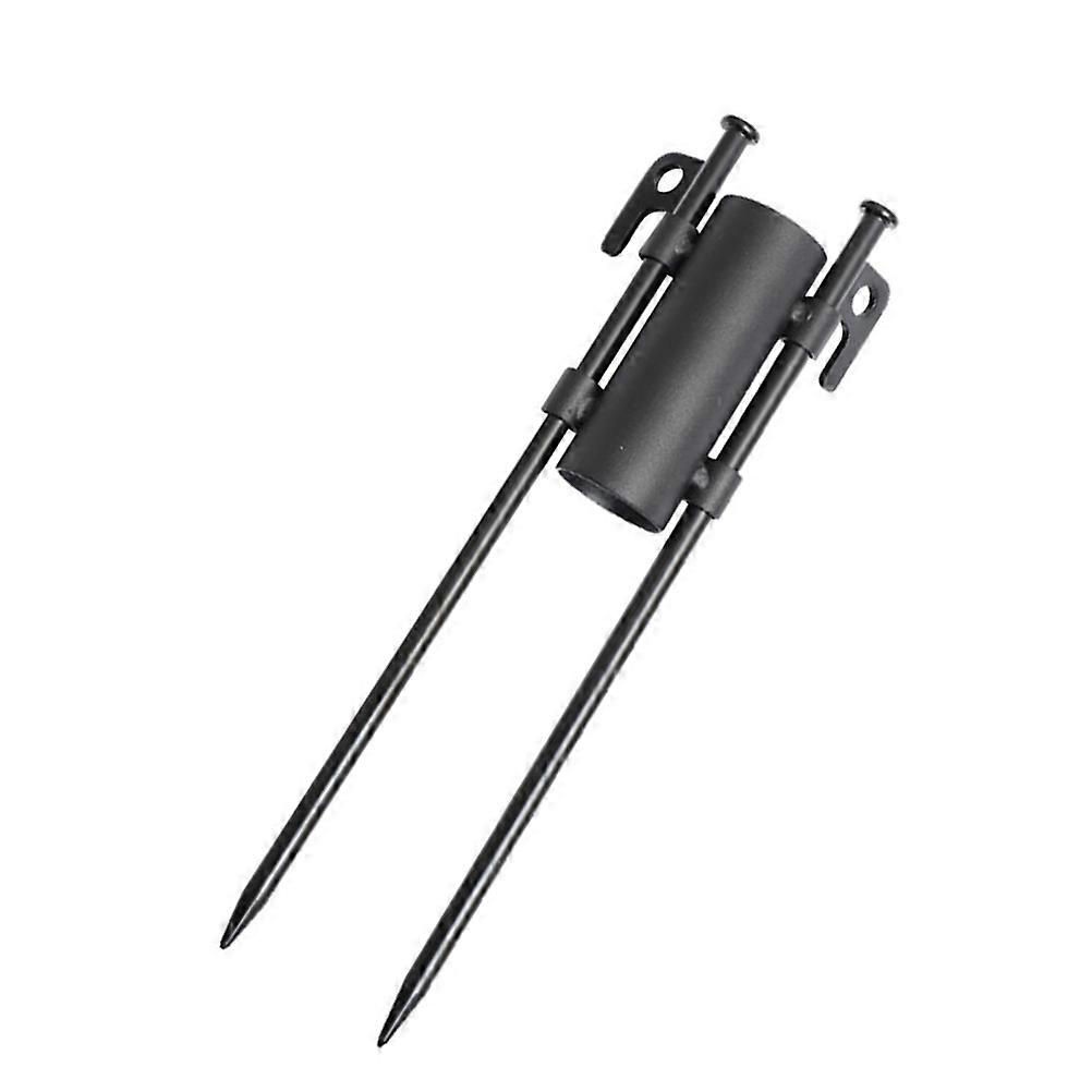 Adjustable Outdoor Pole Holder with Double Nut Fixation – Portable Canopy Stand for Camping, Beach Umbrella, and Garden Patio Use
