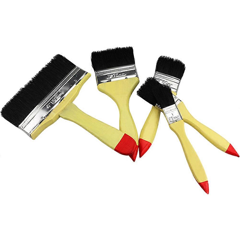 Paint Brushes for Wood Small Brush for Fences Decking Finishing 5Pcs