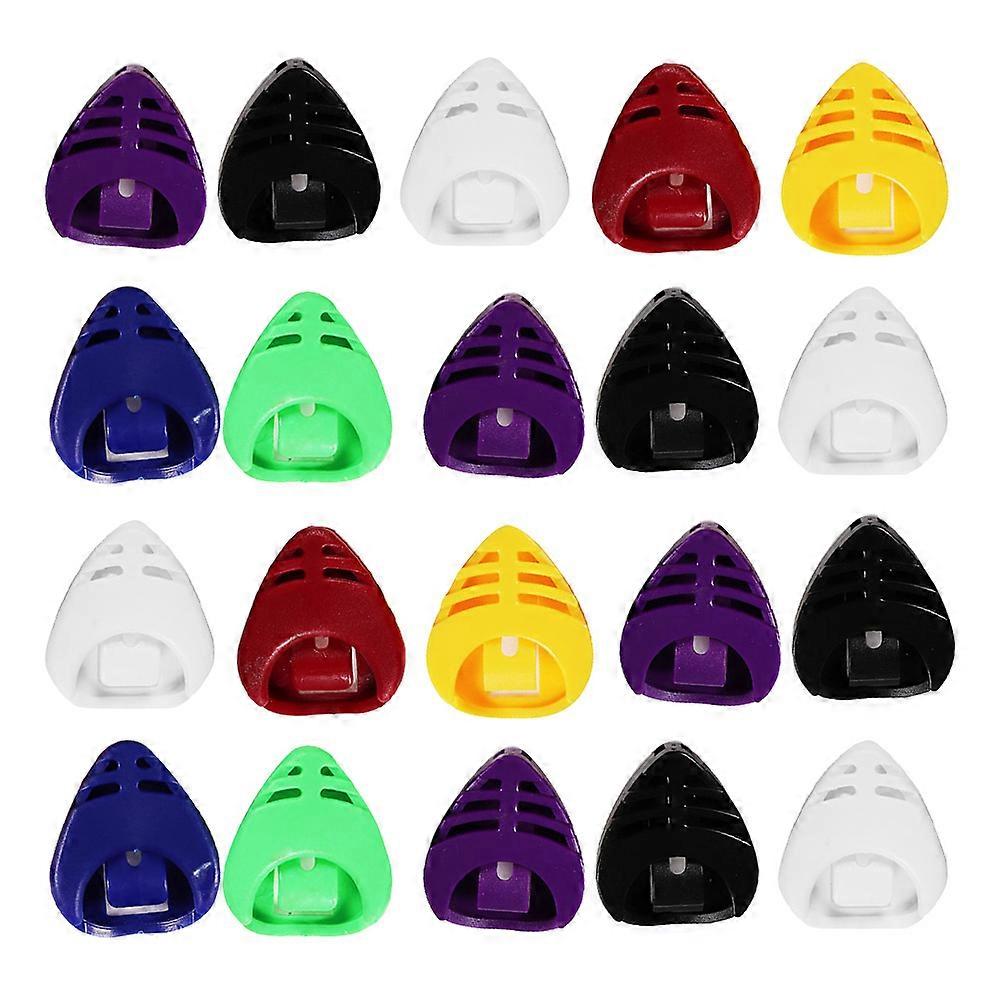 Pick Holder For Guitarists Portable Guitar Accessory Travel Heart-Shaped Assorted Color 25Pcs