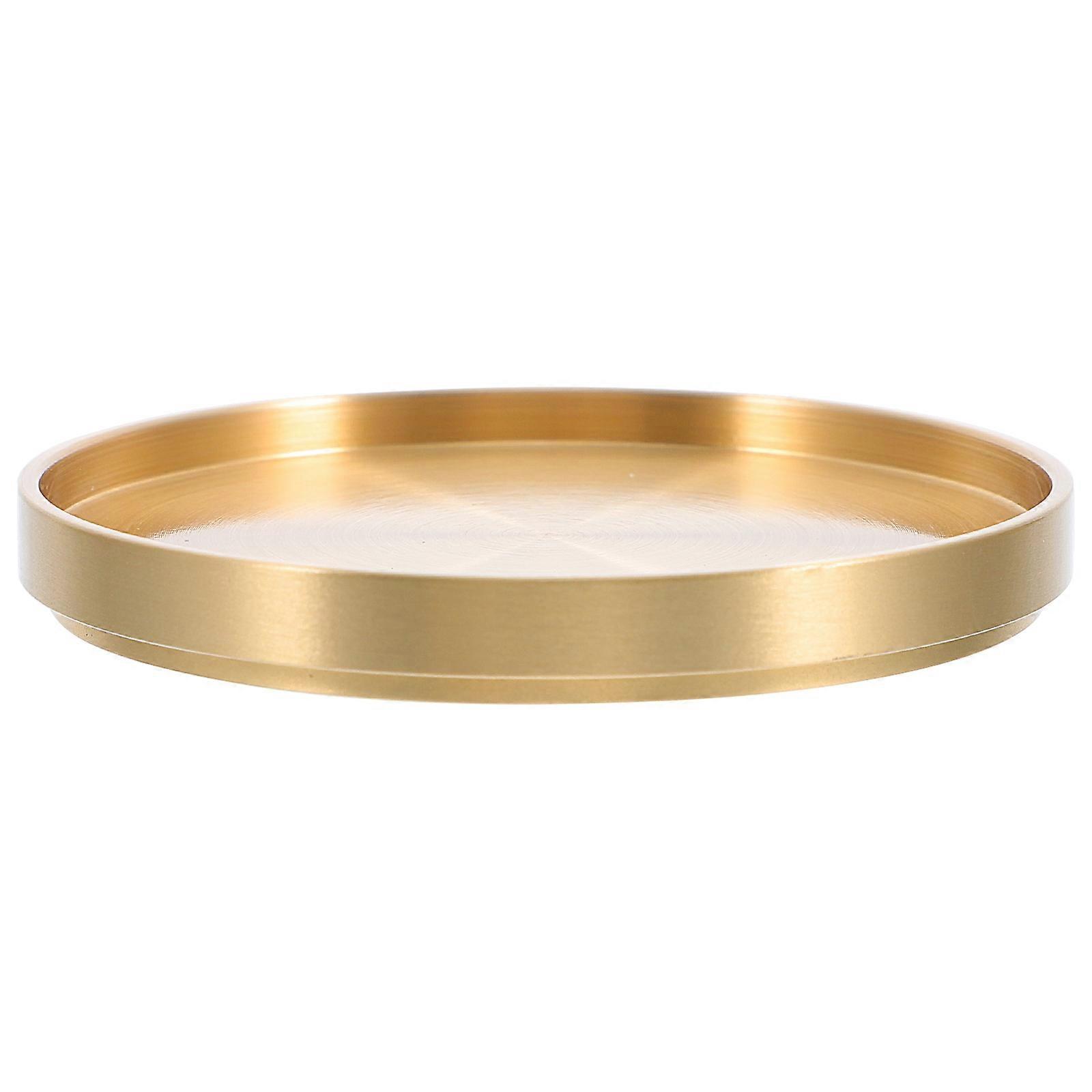 Beverage Coaster Table Protector Brass Coffee Mug Coaster Antislip For Office Use Golden 1Pack