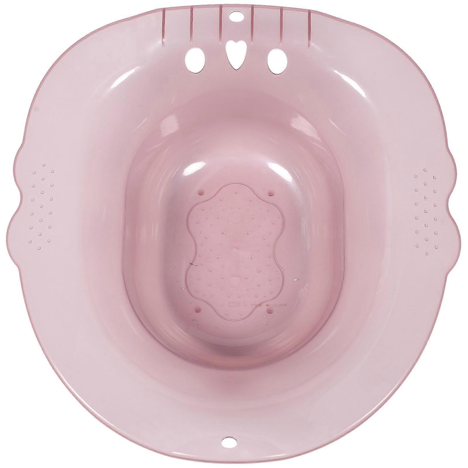 Ergonomic Plastic Sitz Bath Basin for Toilet Seat – Wide Deep Design, Overflow Protection, for Postpartum, Elderly, and Disabled Users – Practical