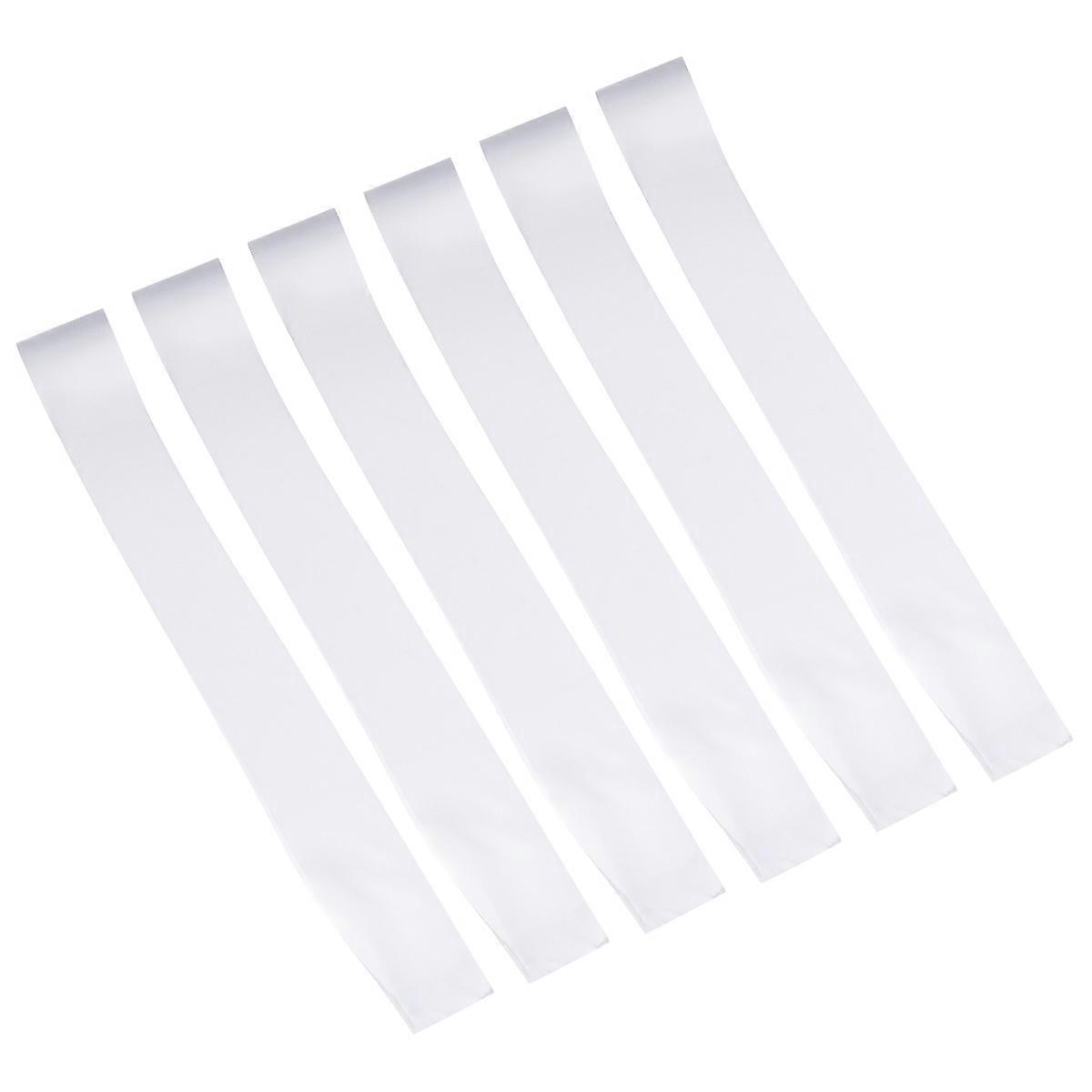 Sash Satin NUOLUX Plain Satin Sash DIY Letters White 6Pack