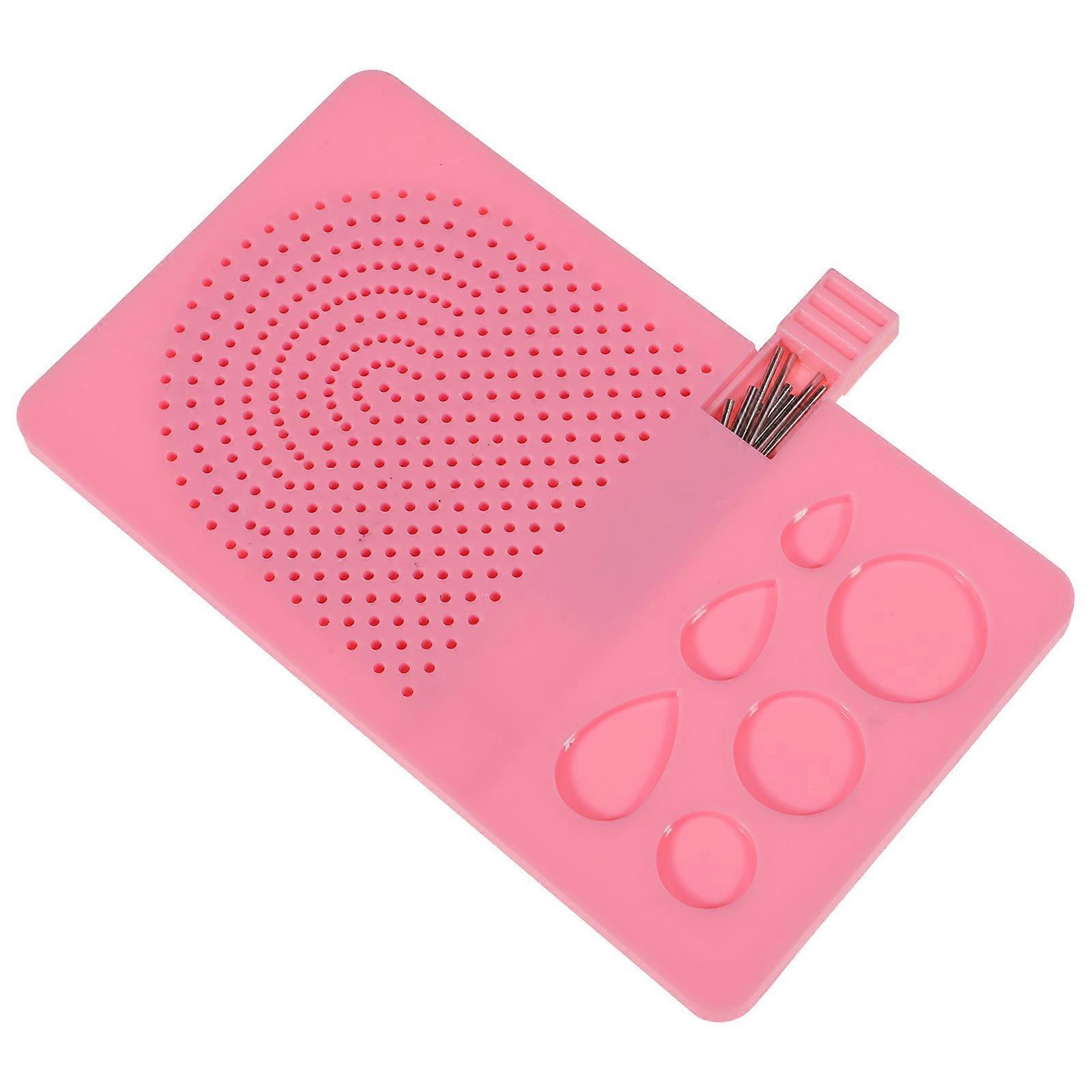 Quilling Tool Set Quilling Board With Pin Card Making Pink 6.0X3.6X0.3in Paper Quilling 1Set