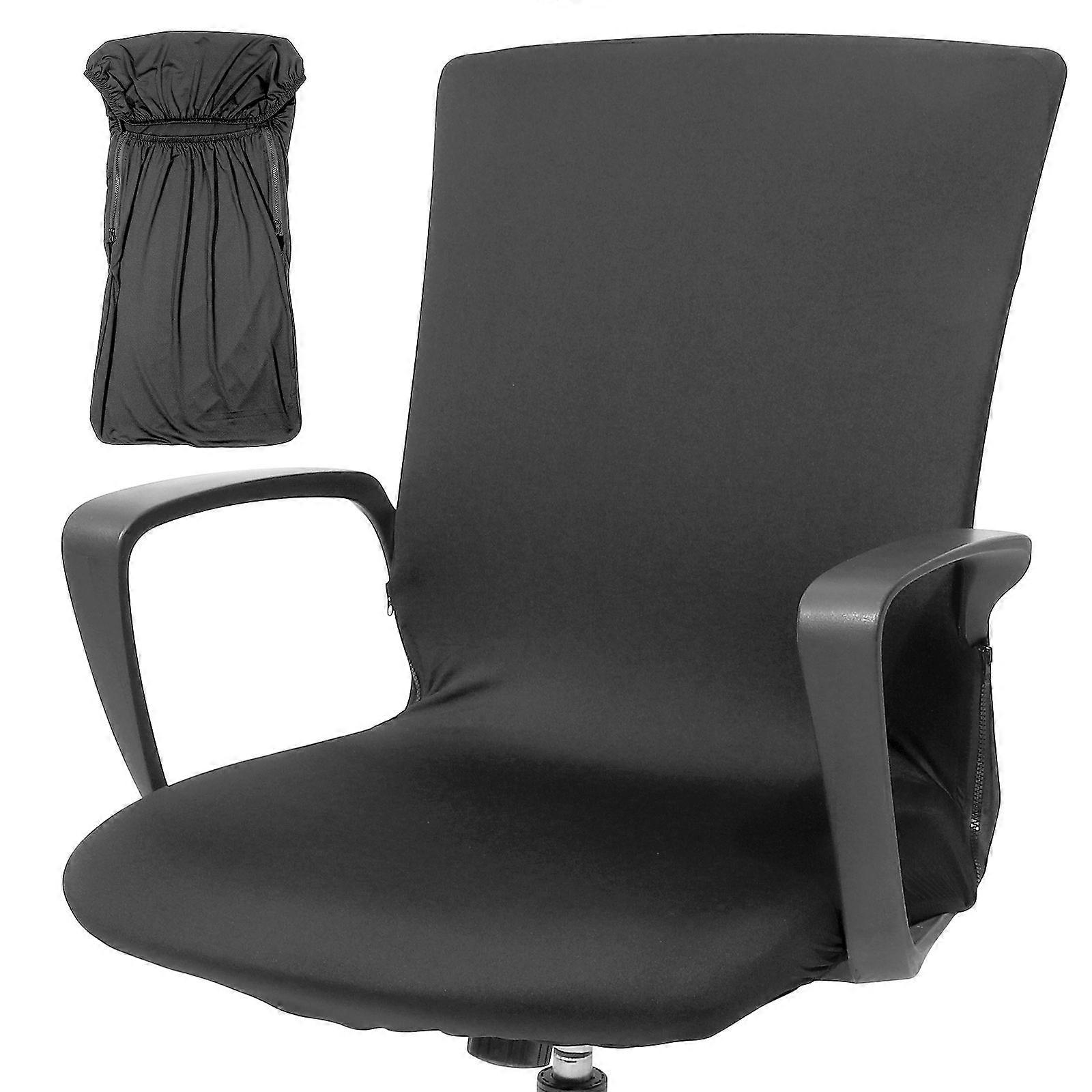 Office Chair Protect Cover With Seat Fixation 37.73X16.51X0.39 In Polyester Elastic Design 1Set