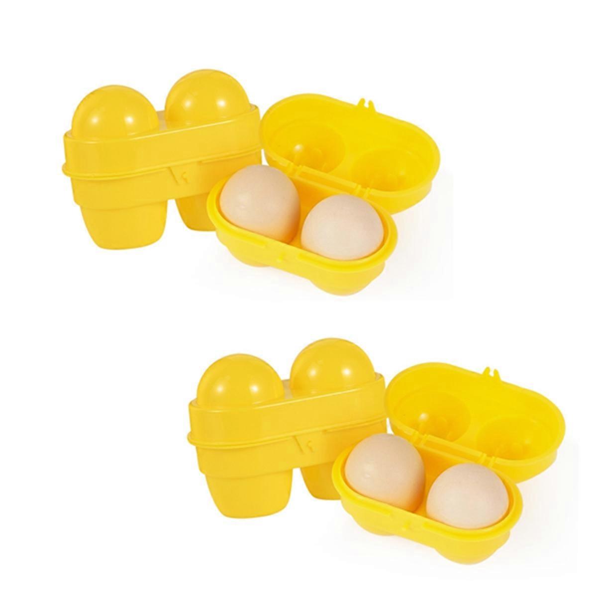 Portable Egg Storage Box,Grid Container with Handle for Refrigerator, Outdoor Camping & Picnic, Kit