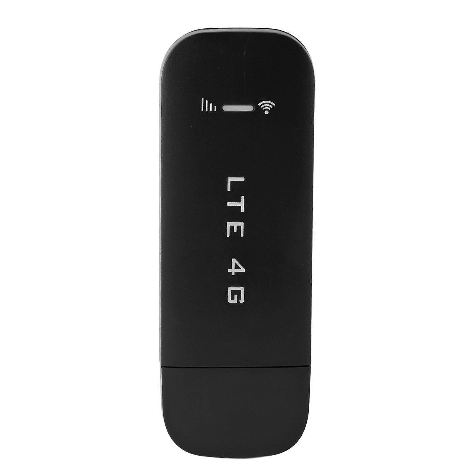 4G LTE USB Portable Wi-Fi Router Supports 10 Devices, Pocket-Sized Mobile Wi-Fi Hotspot with SIM Card Slot, Compatible with European Devices, Black