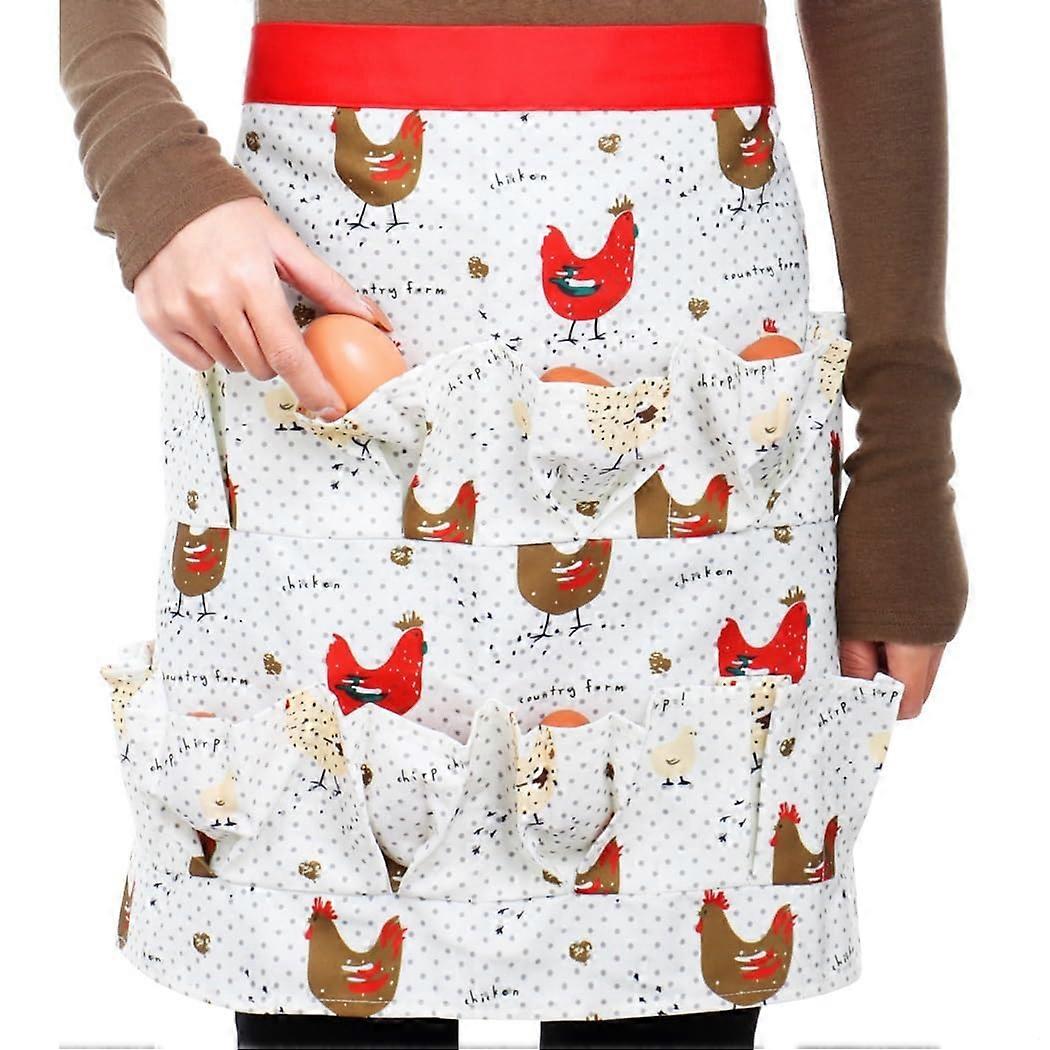Sailcloth apron for eggs, 12 pockets, multicolored, M