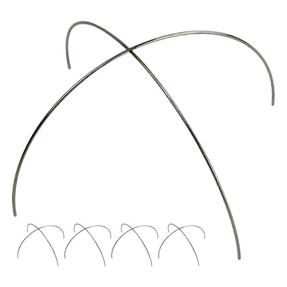 Dinnerware Display Stand Stainless Steel Wrap Support for Dishes Cross-shaped Stability 5Pcs