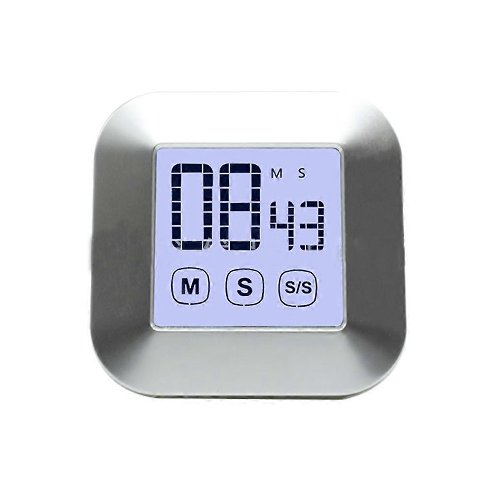 Egg Timer Digital Kitchen Timer Countdown Silver 9.5x9.5x3cm 1Pack