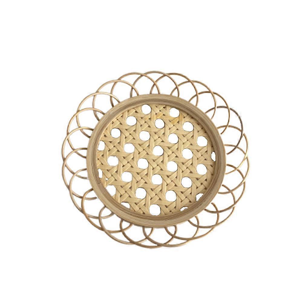 Tea Coasters Bamboo Heat Isolation Table Protection Practical Square Hollow Design for Home Kitchen Room 1Pack