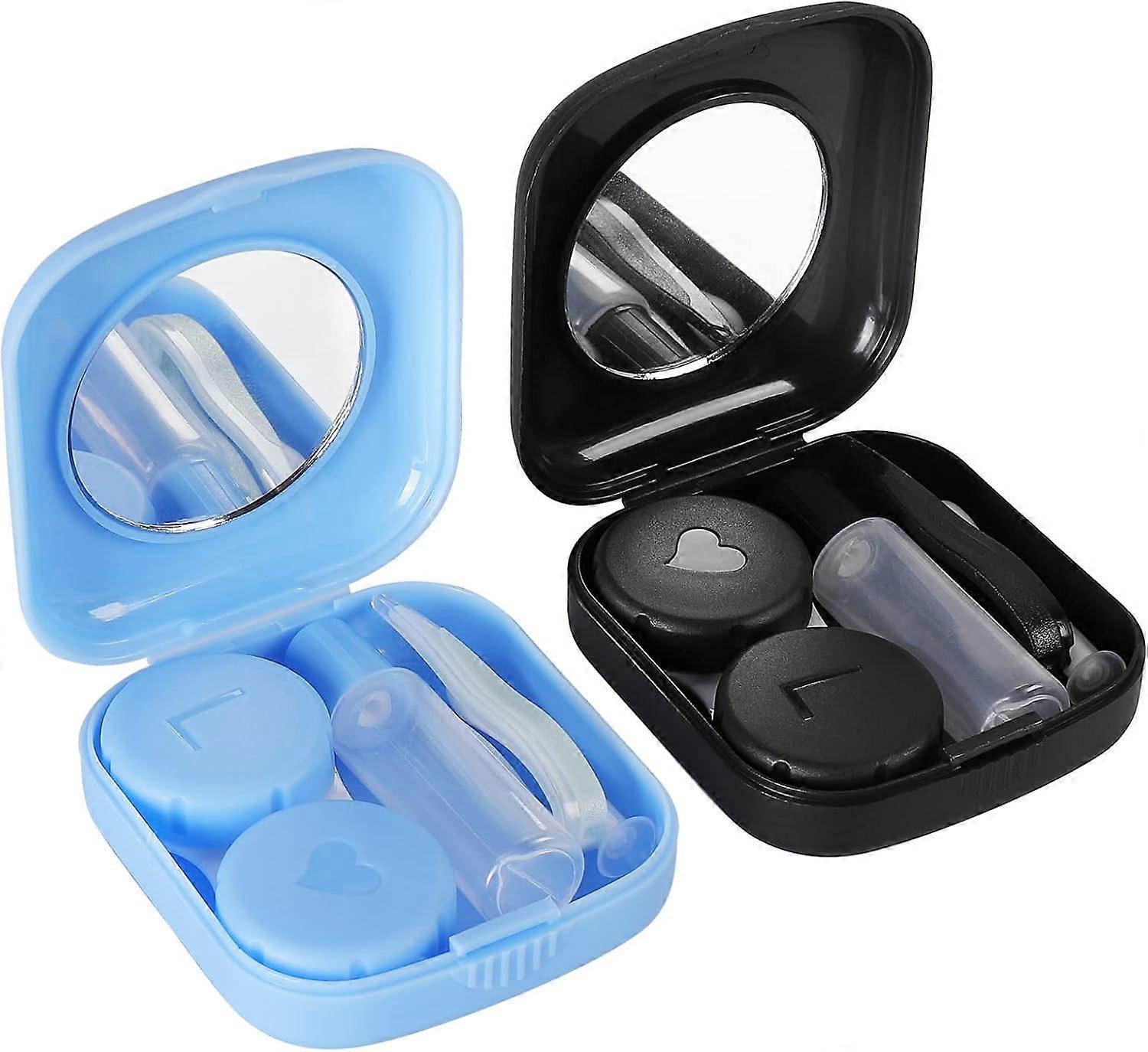 2-Piece Contact Lens Case, Portable Container Kit